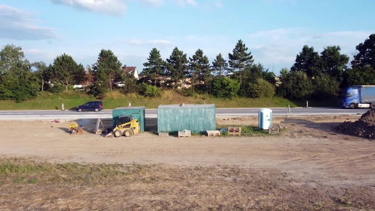 Construction of the intersection to the main road