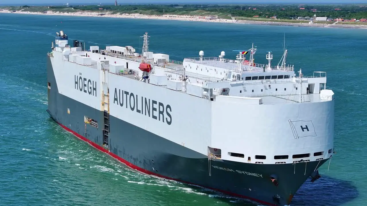 Cargo Ship Höegh Autoliners Transporting Cars Netherlands