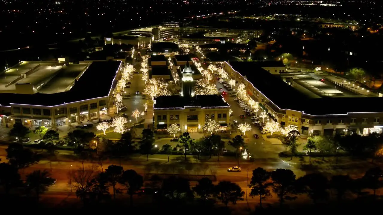 Night Drone Video of The LaCenterra Shopping Center in Katy Texas