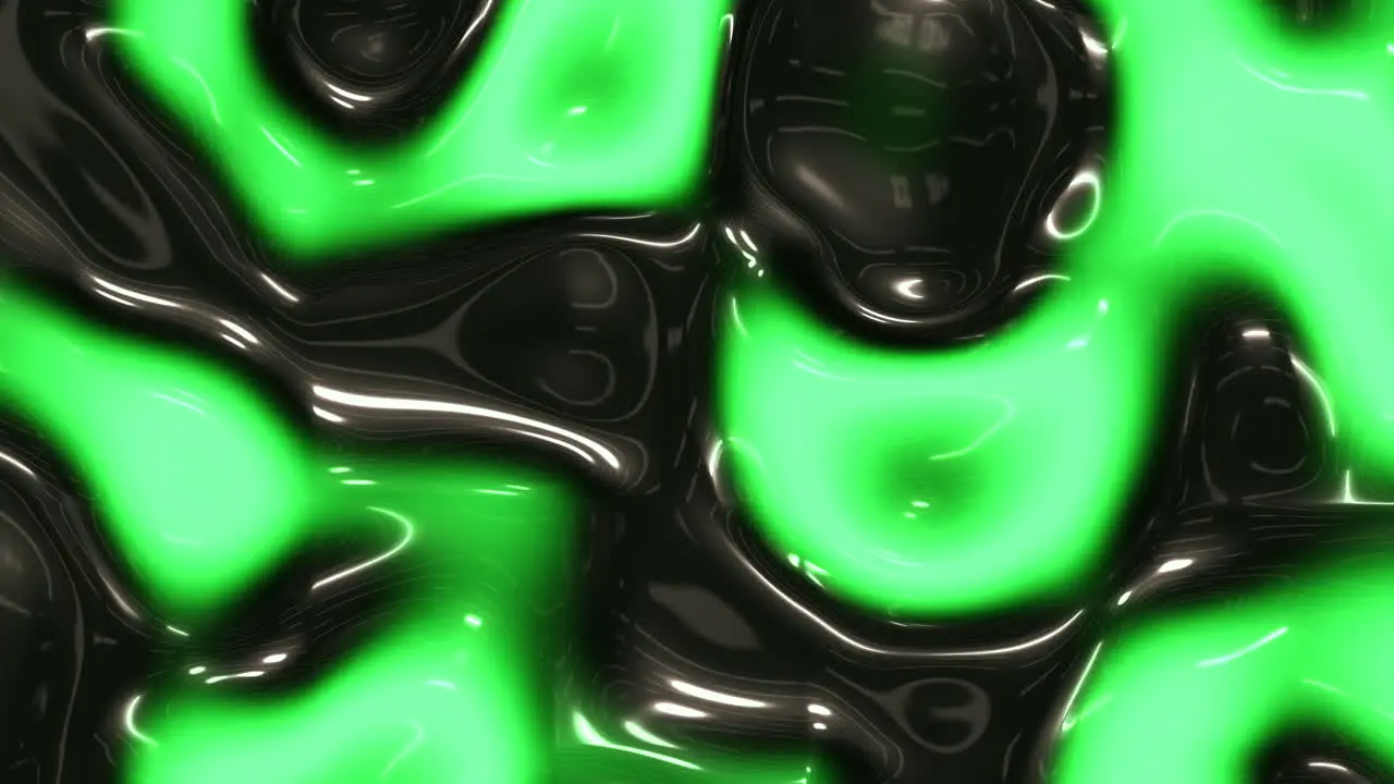 Abstract green and black waves pattern with neon gradient