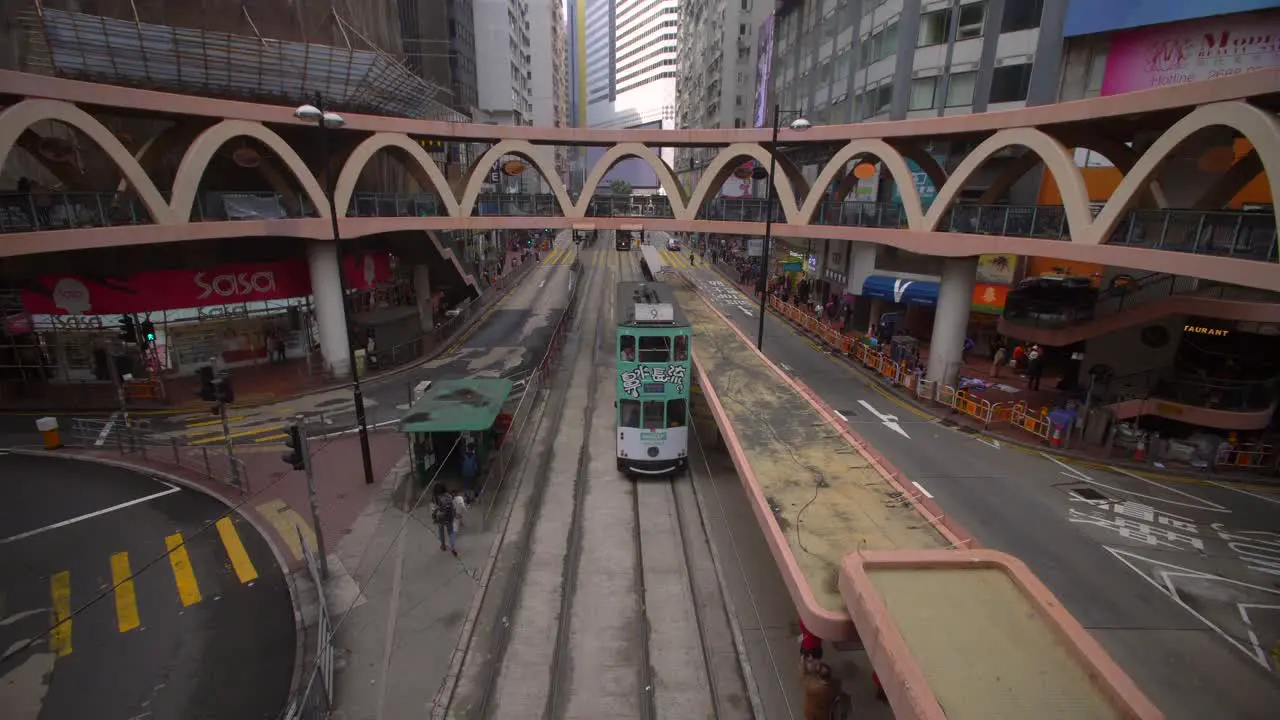 Tram in Downtown Hong Kong