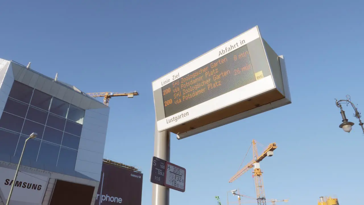 Panning Up to a Bus Stop Sign