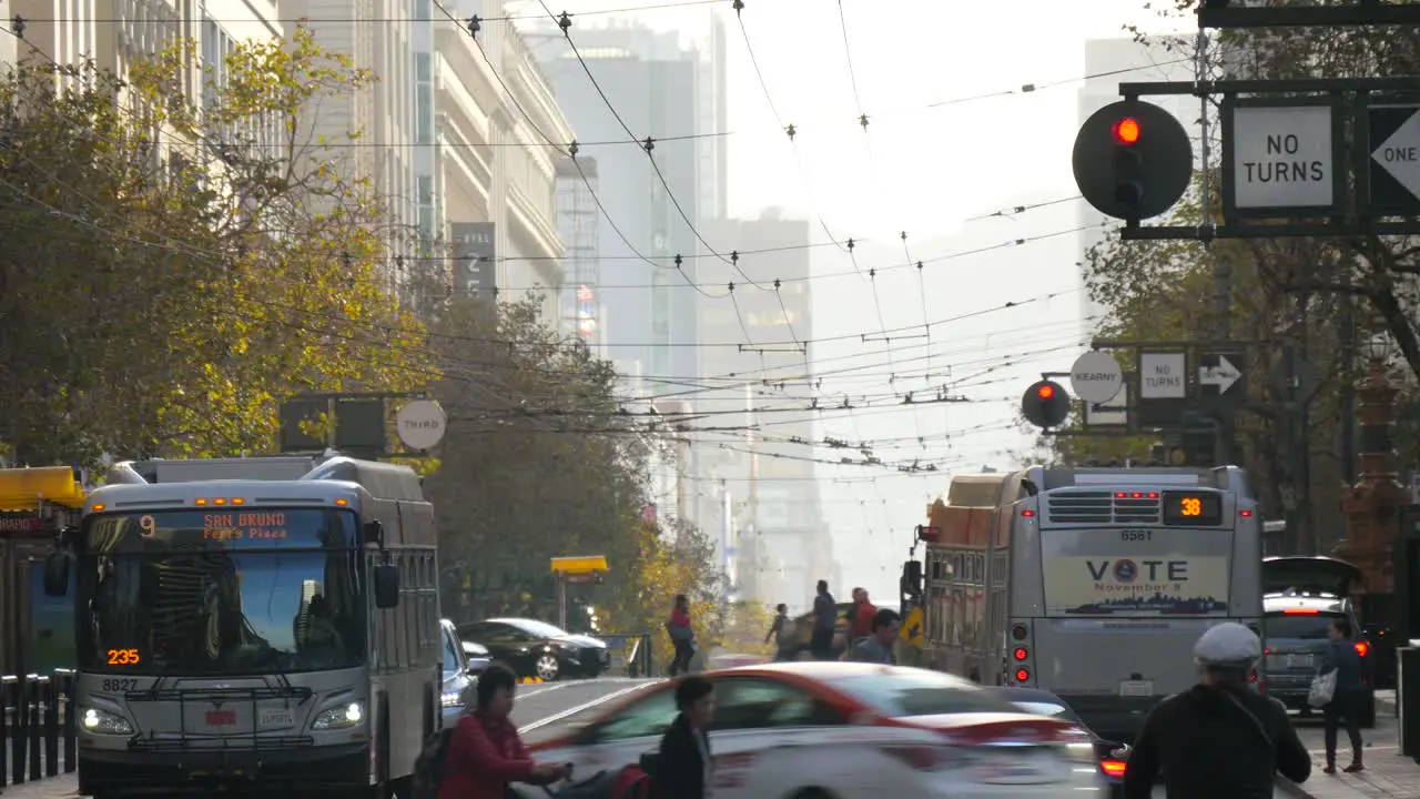 Busy Street in Downtown San Francisco