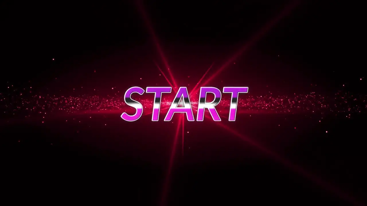 Animation of start and lights on black background