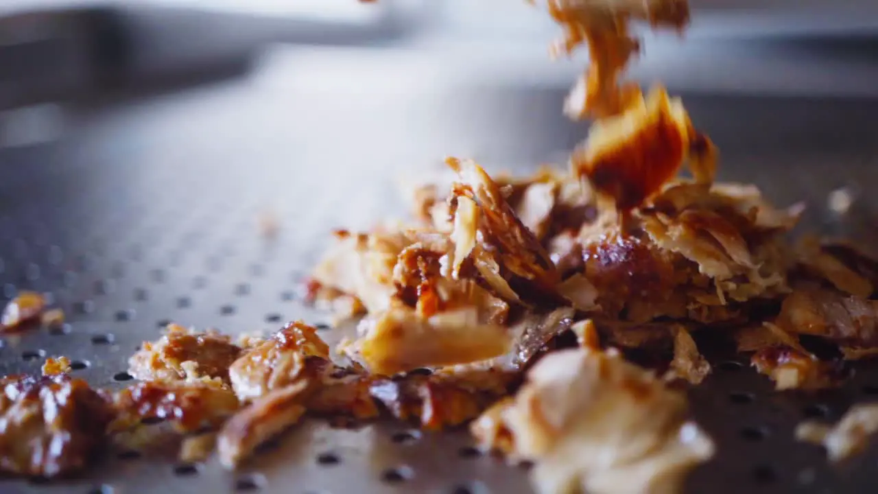 Chef preparing and making Traditional Turkish Doner Kebab meat