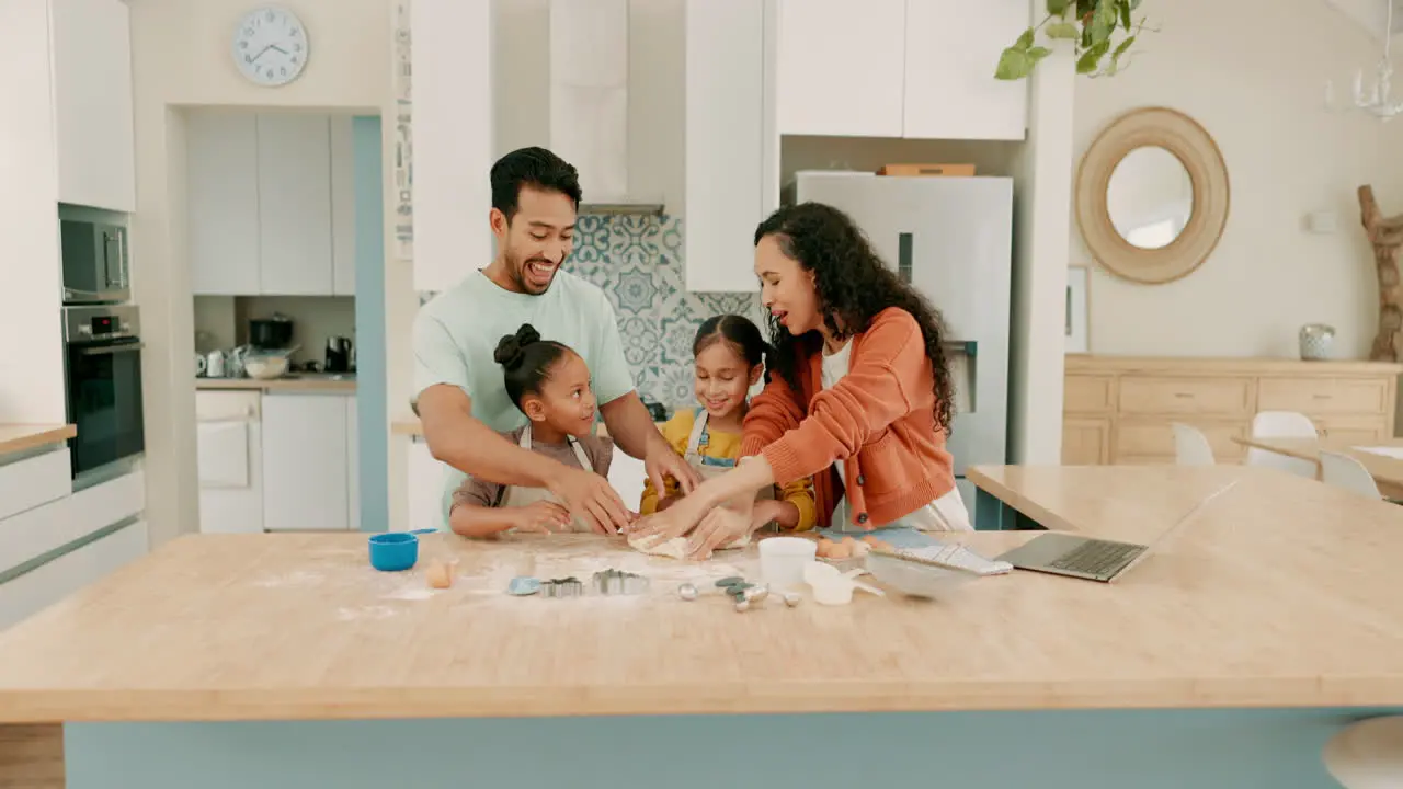 Love happy family baking in kitchen