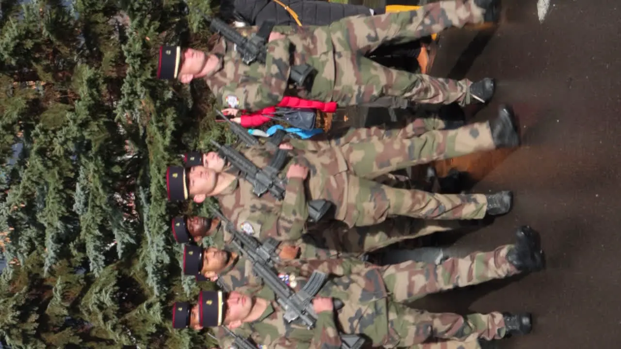 Vertical Romania Celebrating Its National Day With Military Parade On The Street In Miercurea Ciuc