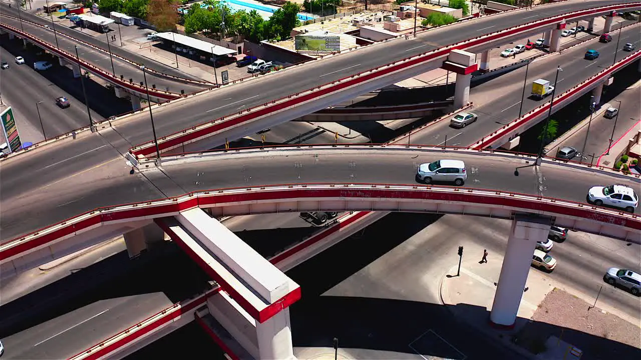 traffic bridge multilevel on the middle of day