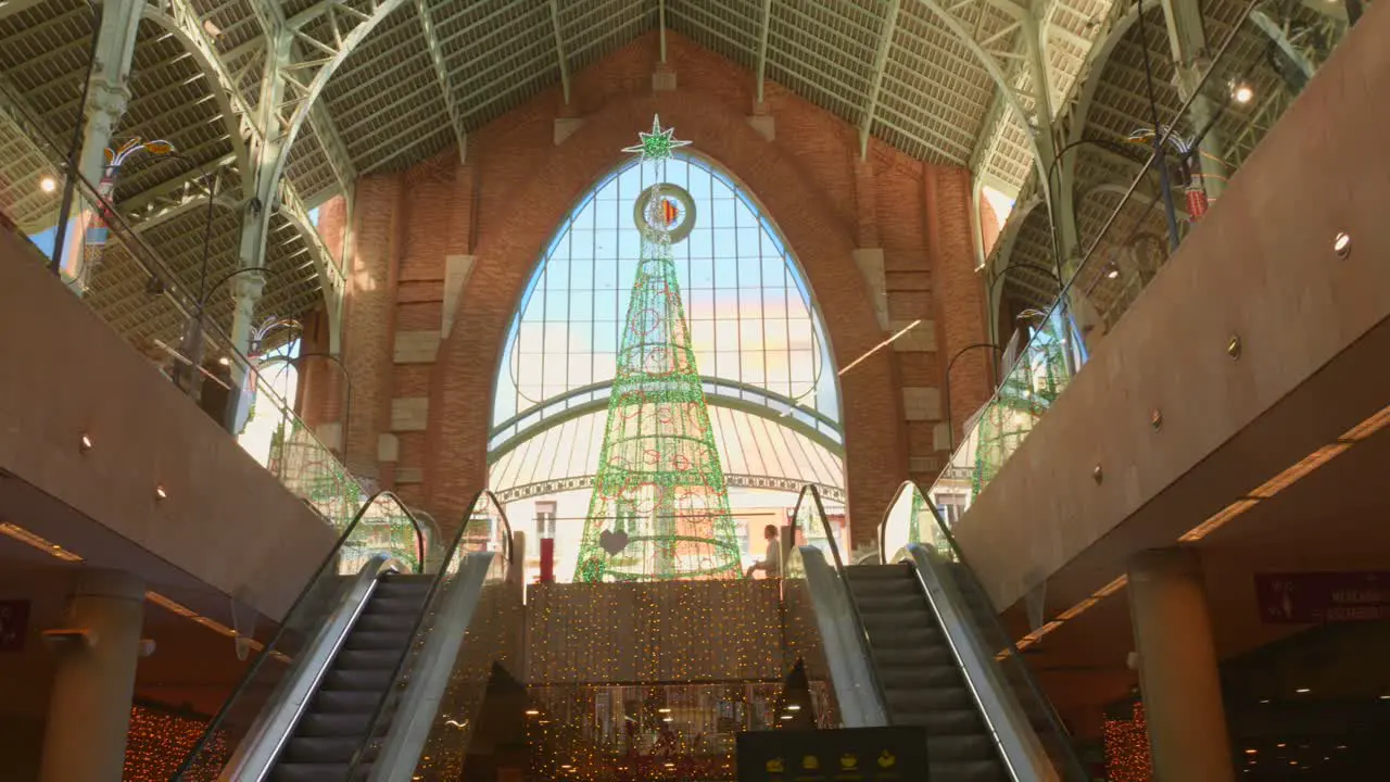 Inside image of Marcado de Colon in Christmas atmosphere in Valencia Spain