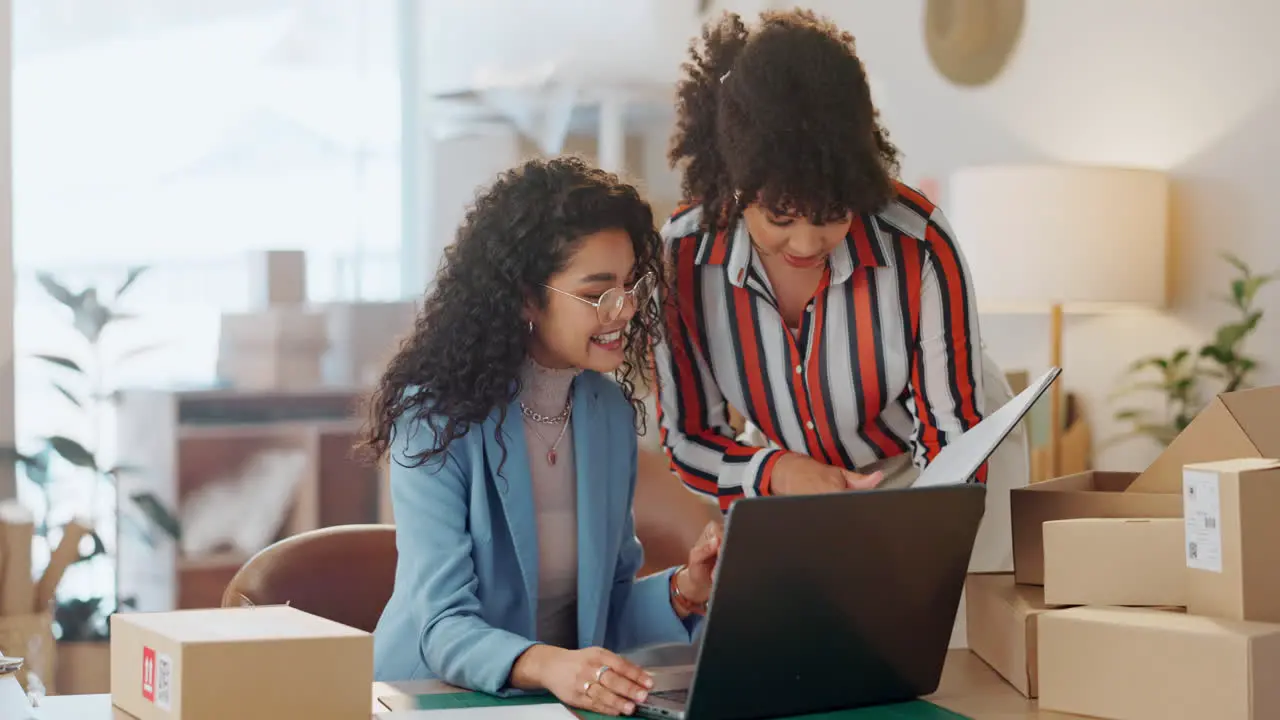 Designer women logistics and laptop with book