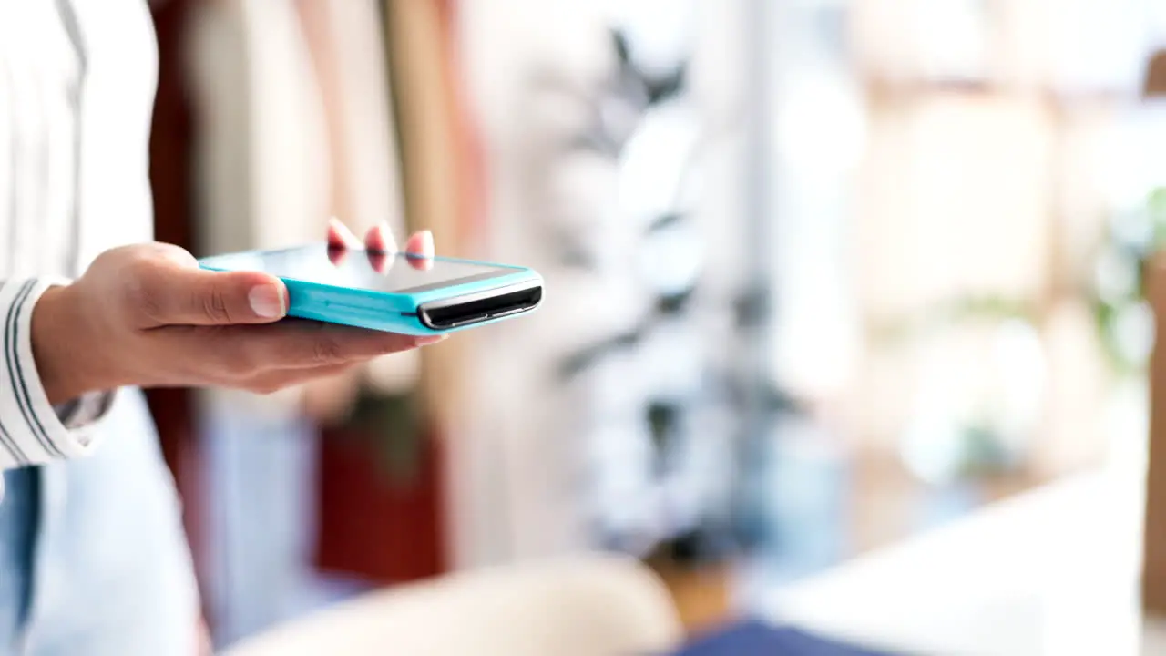 People hands and pos machine with phone