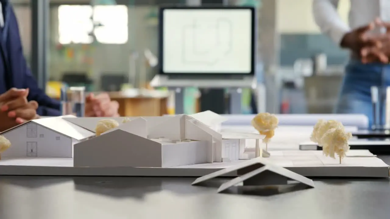 Architectural model on the table 4k