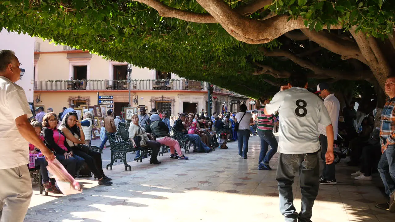 Mexico Guanajuato Crowd And People Walk By