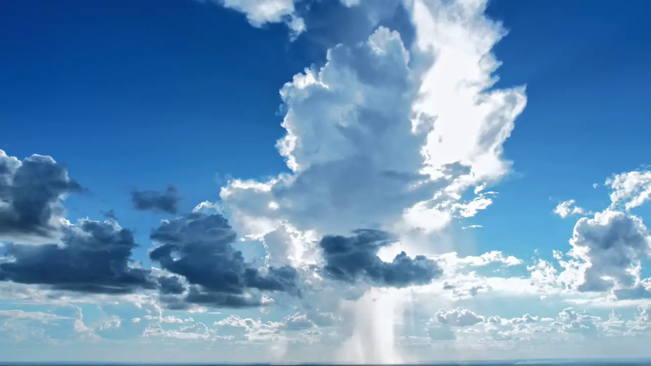 drone hyperlapse timelapse footage day cloudy raining cloud over countryside edinburg texas