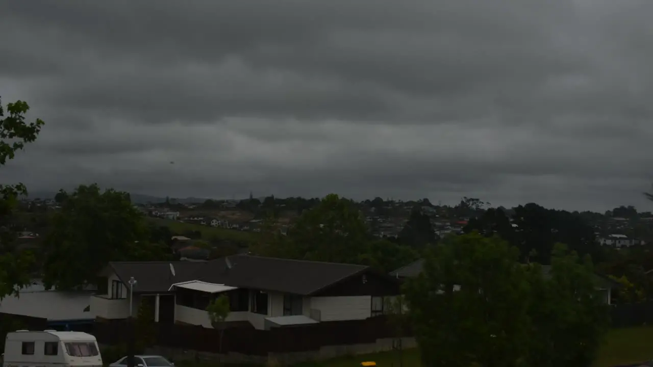 timelapse new zealand daytime to night blue hour cloudy day household residence area