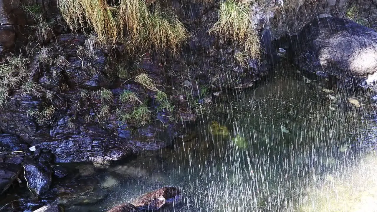 waterfall falling on a river Merlo San Luis Argentina