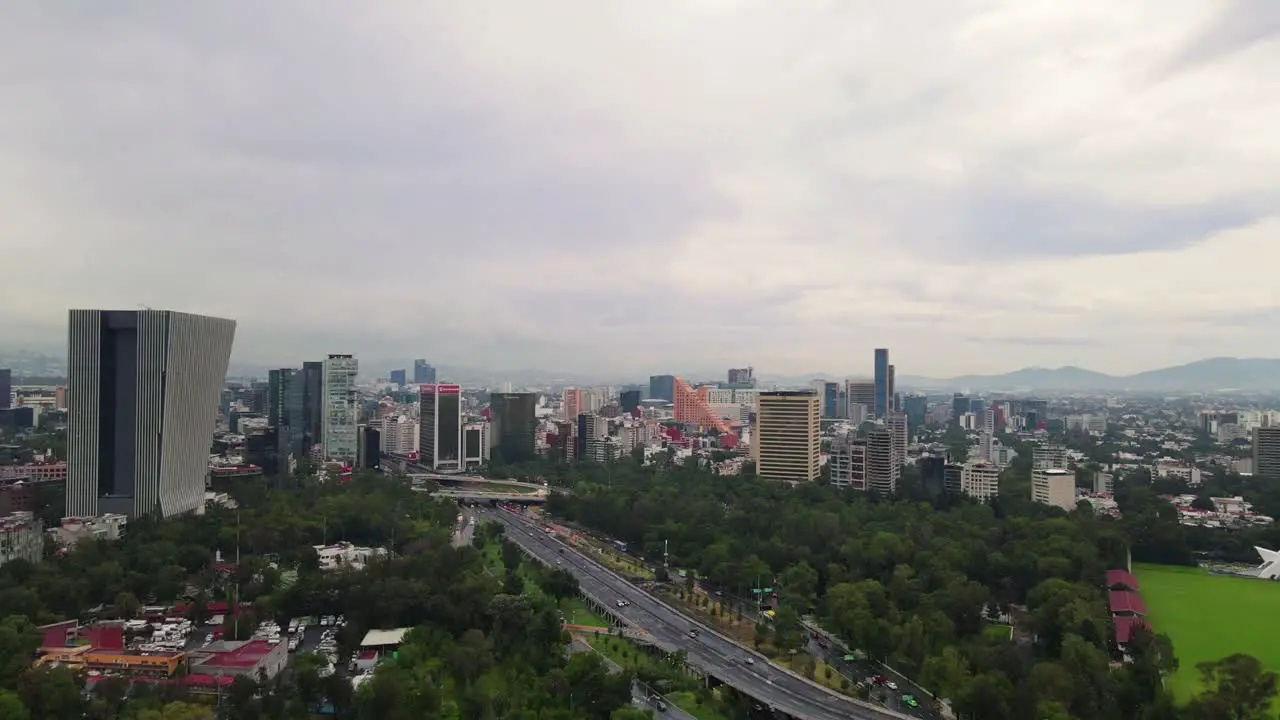 Panorama of a densely populated city