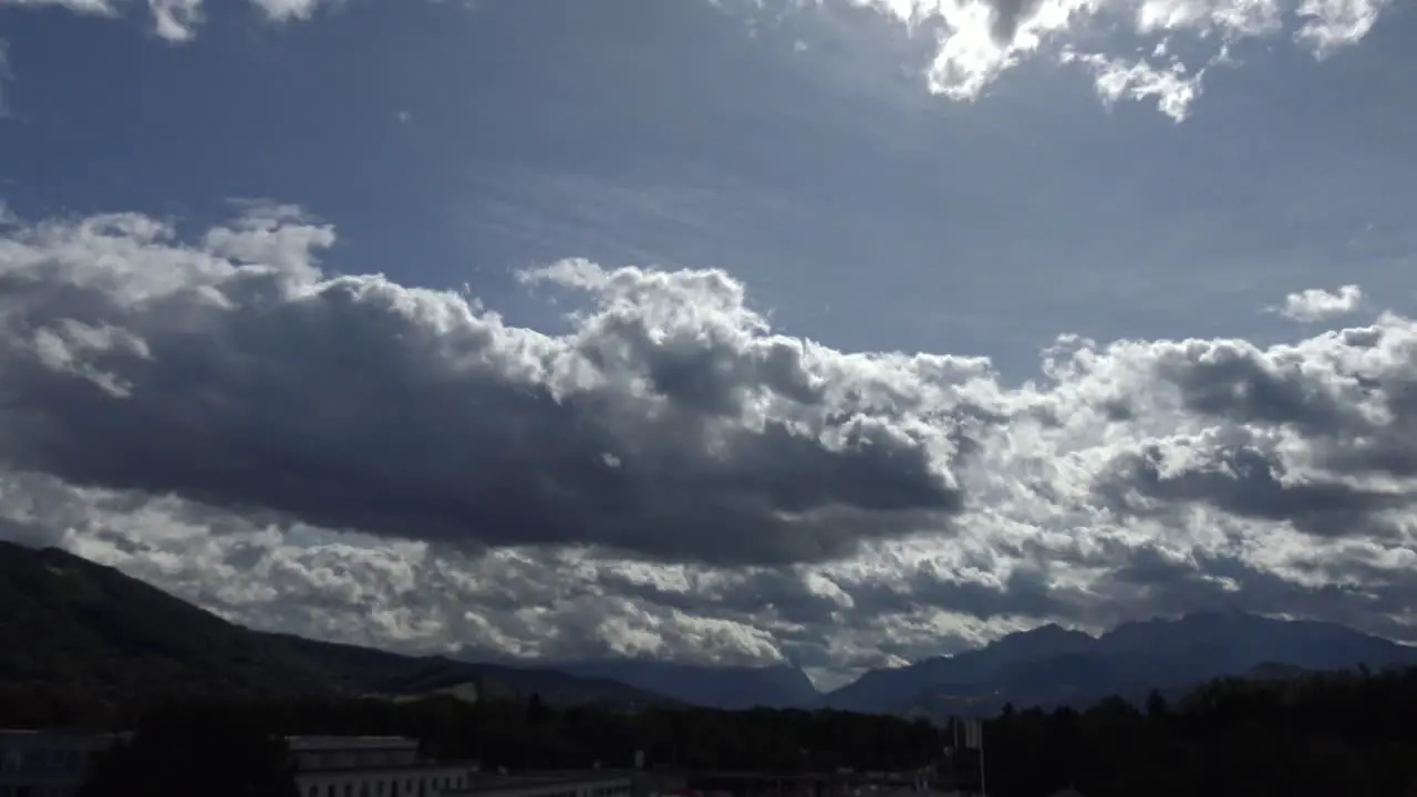 Spectacular time lapse of clouds over Salzburg Austria