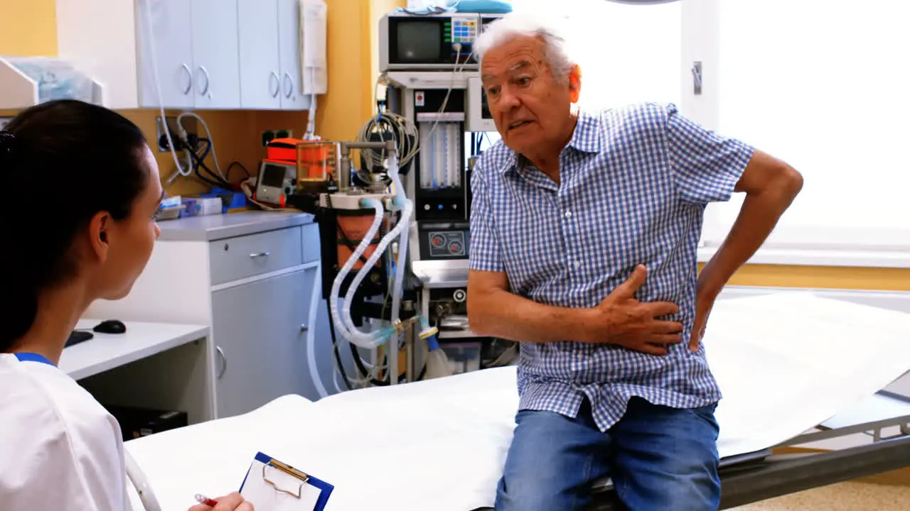 Female doctor interacting with a patient