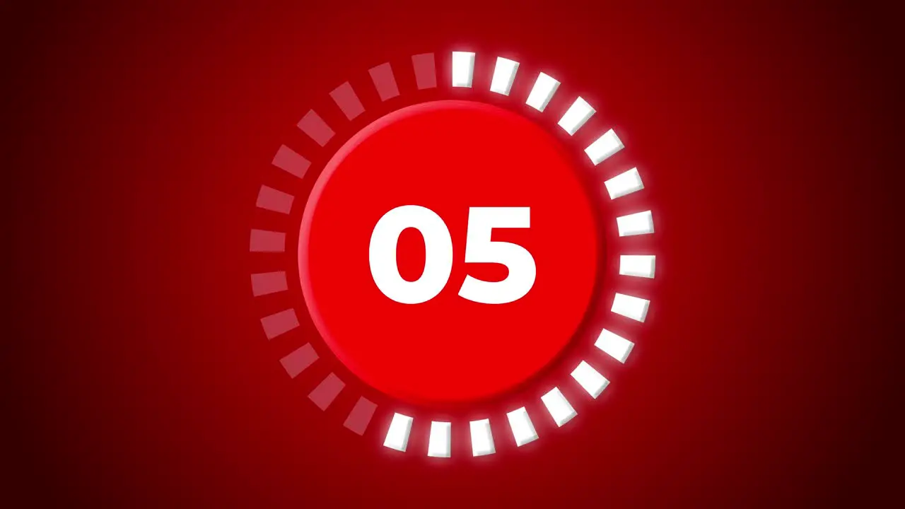 Countdown clock timer animation motion graphics movement 10 seconds introduction visual effect abstract modern technology background universal 4K red