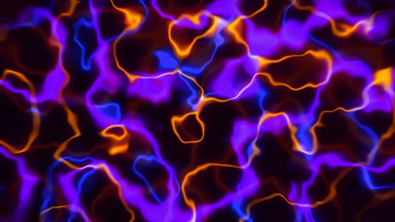 Neon glow lines abstract loop 3D animation particle blood cells light motion graphics squiggle arteries vein energy background visual effect colour liquid art 4K orange purple navy