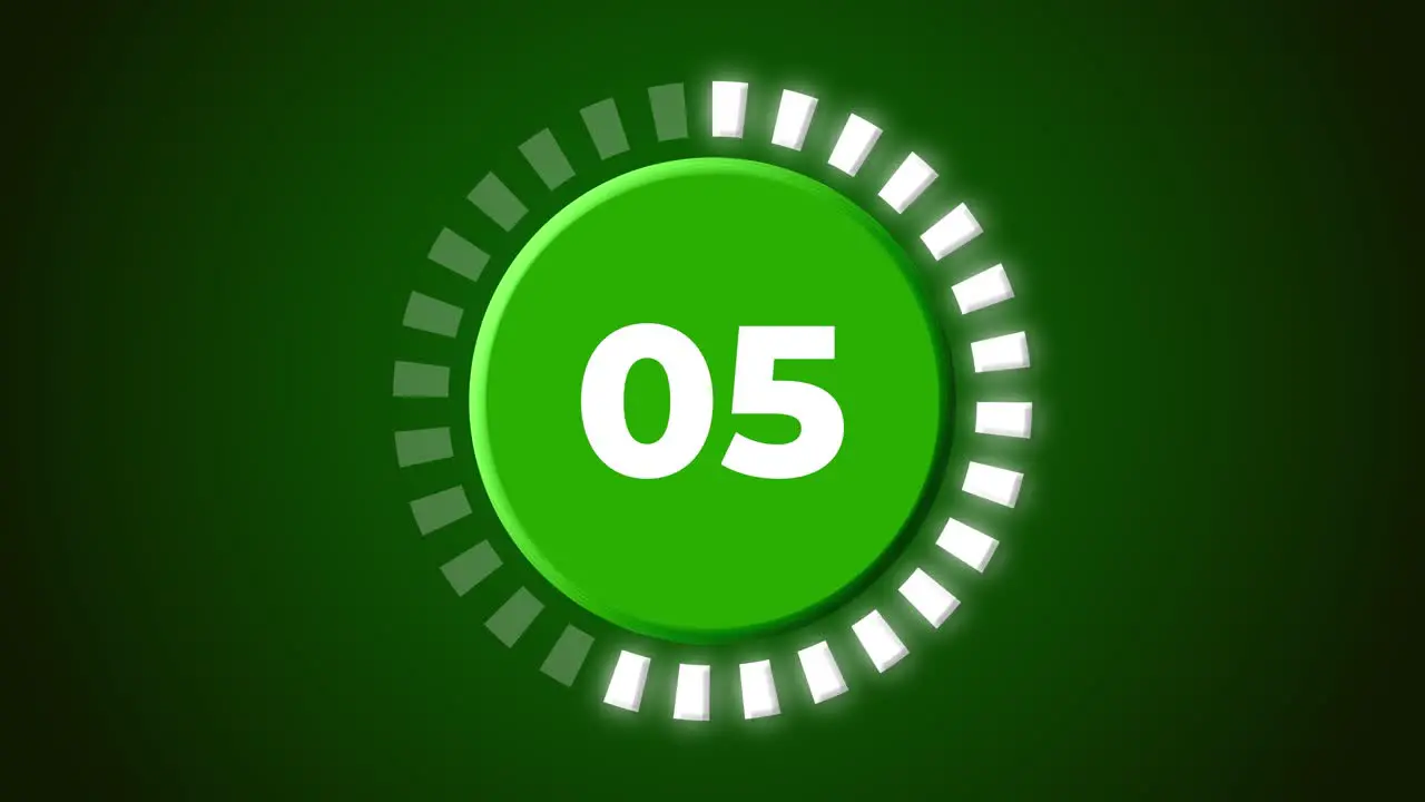 Countdown clock timer animation motion graphics movement 10 seconds introduction visual effect abstract modern technology background universal 4K green