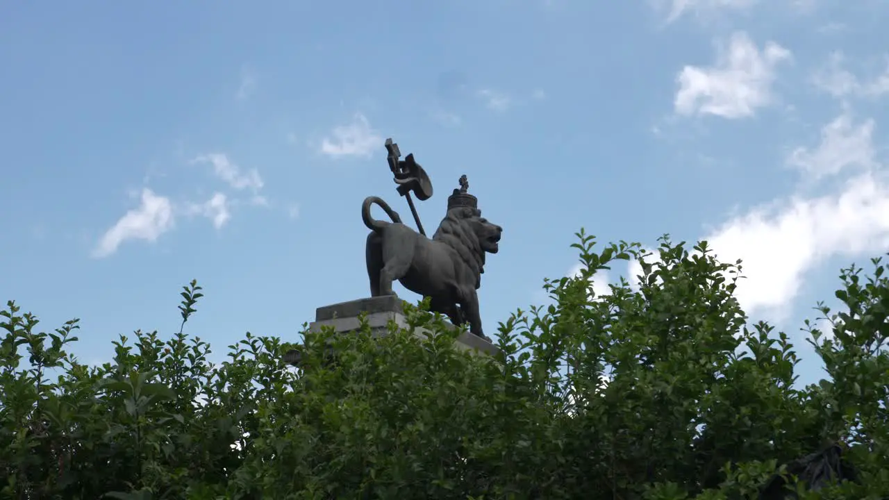 Lion Statue in Addis Ababa symbol of the country