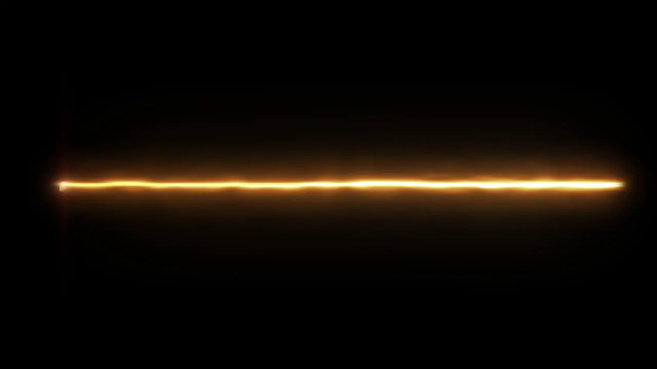 Laser beam effect or super power energy line from left to right on black background