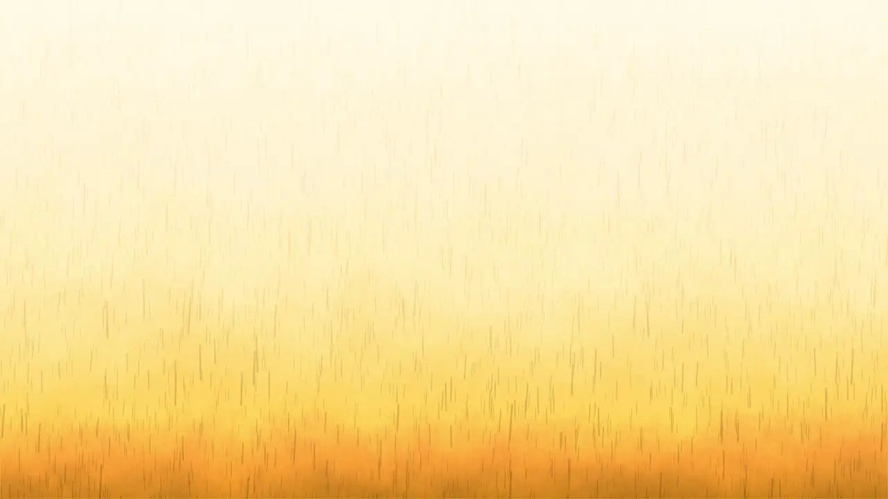 Rainfall animation overlay background motion graphics storm seamless raindrops falling thunderstorm overlay visual effect gradient yellow gold