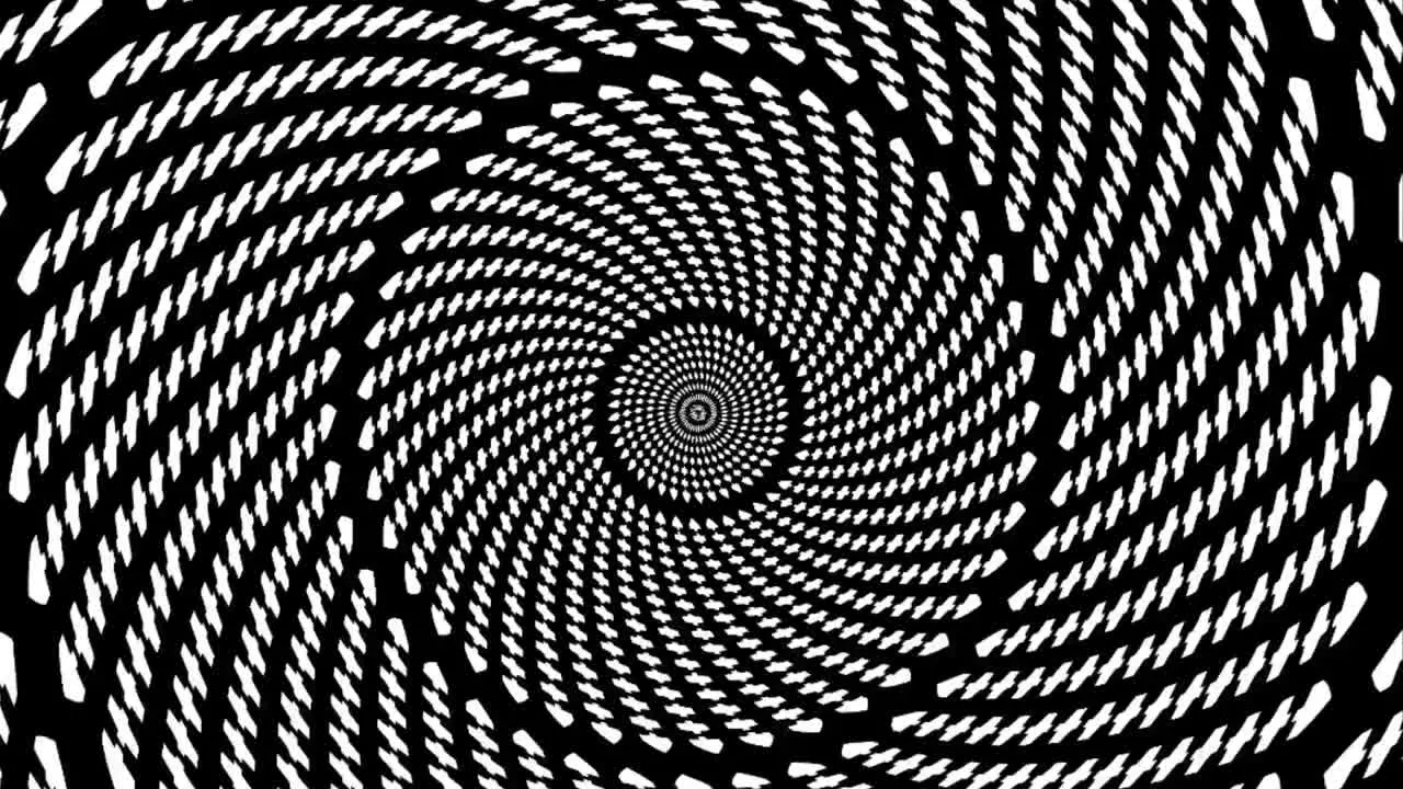 Delusional whirlpool artsy black white design transition animation