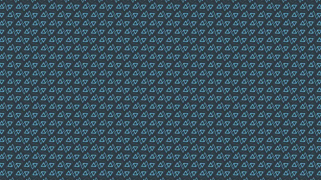 Triangle seamless geometric pattern motion graphics animation background overlay visual effect symbol symmetrical line shape design illusion 4K teal blue