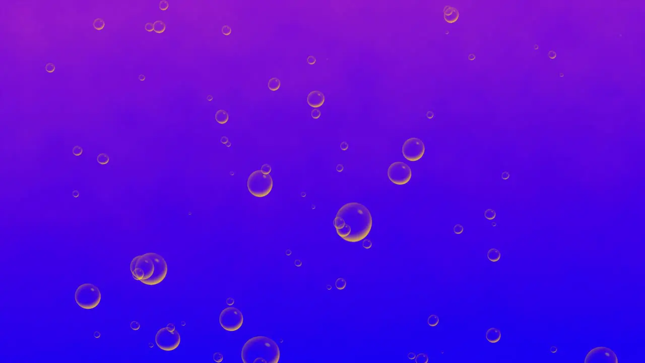 Bubble liquid 3D animation rising through ocean water motion graphics background beverage soda visual effect soap particles digital art oil purple blue