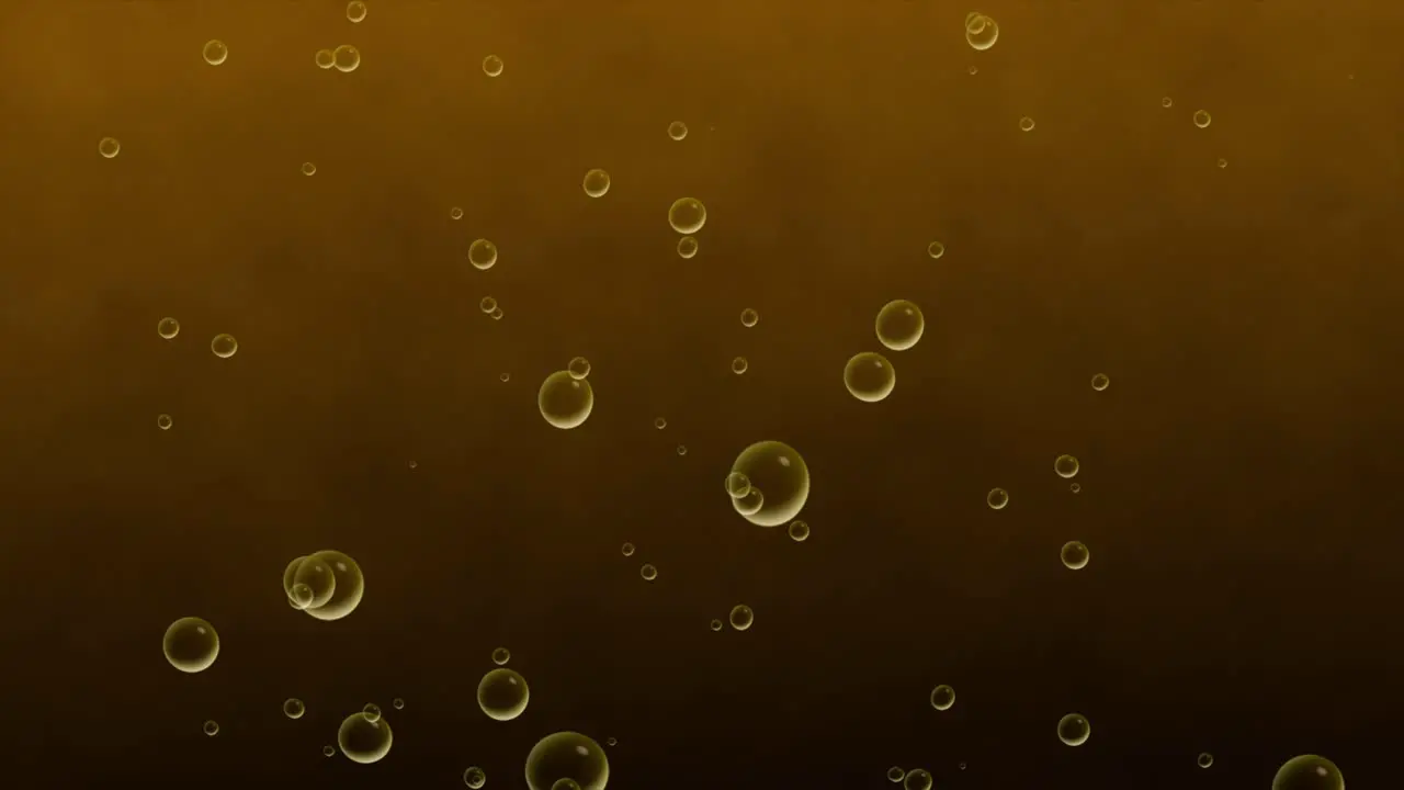 Bubble liquid 3D animation rising through ocean water motion graphics background beverage soda visual effect soap particles digital art oil brown black