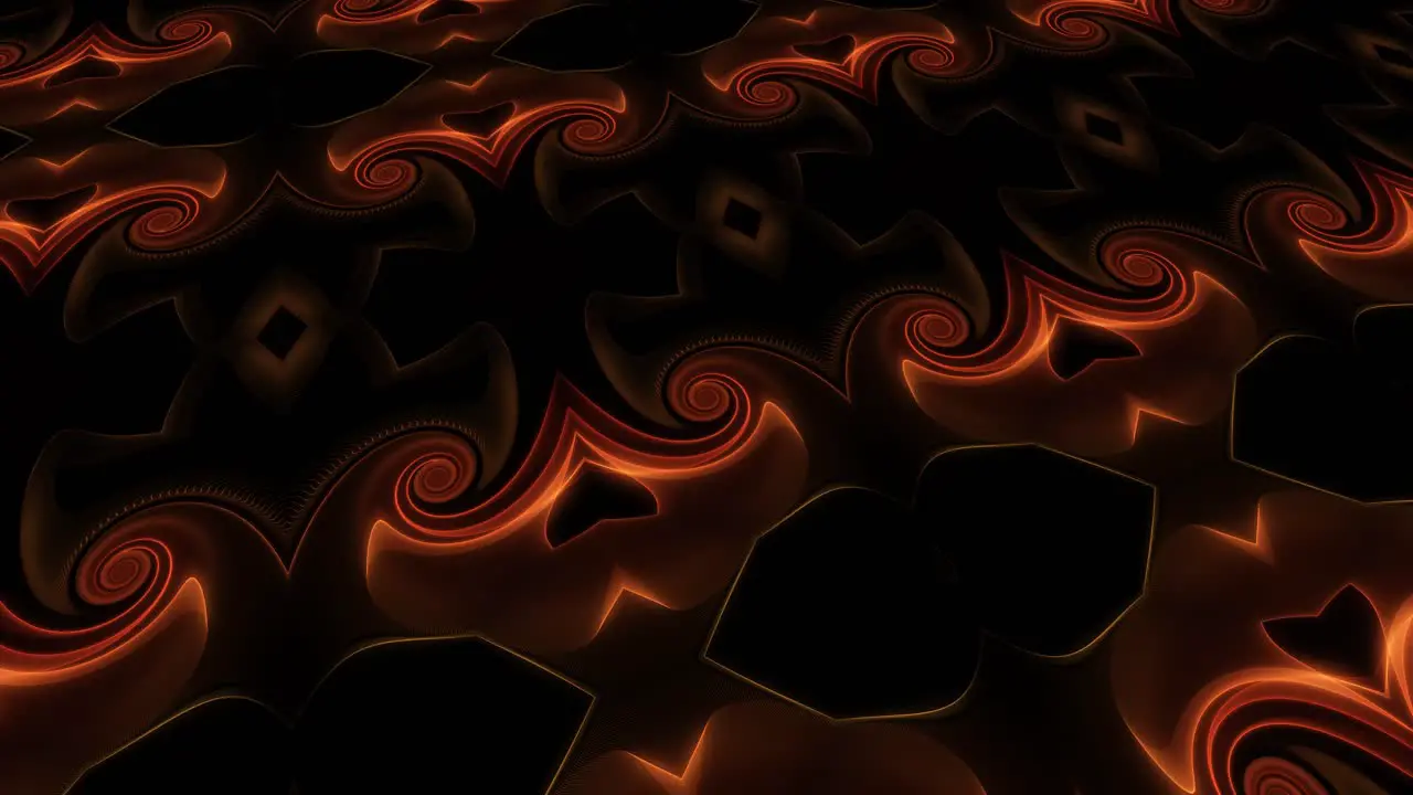 Animation of glowing art nouveau style repeating pattern