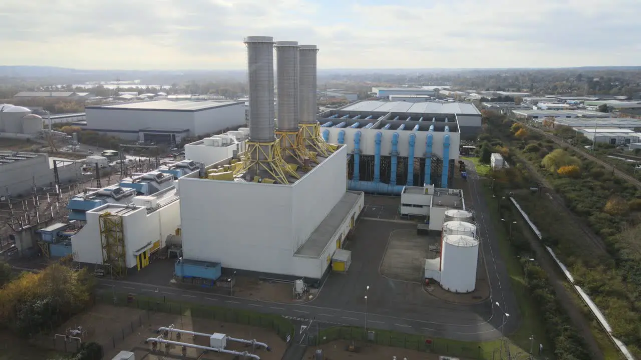 Hoddesdon Advanced Thermal Treatment Plant Power station Hoddesdon Hertfordshire UK Aerial