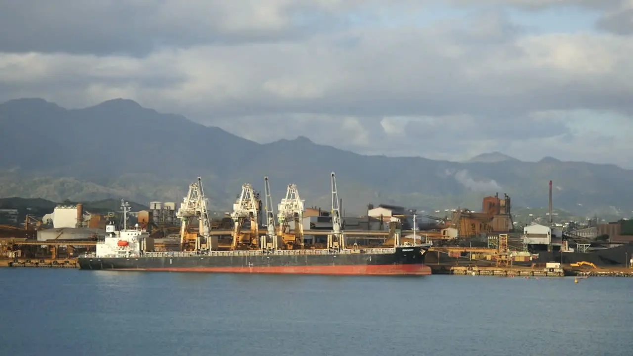 New Caledonia Ship At Nickel Plant