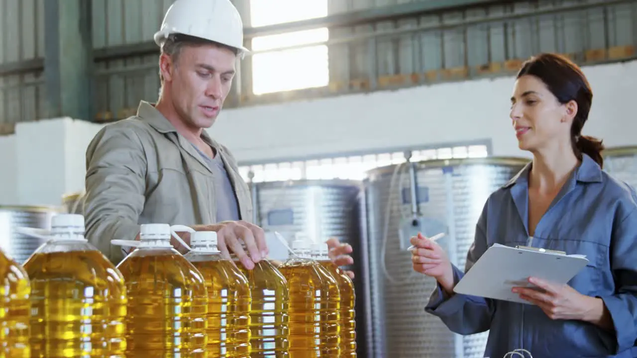 Workers working at factory