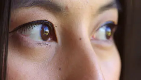 Closeup of woman's eyes showing sadness