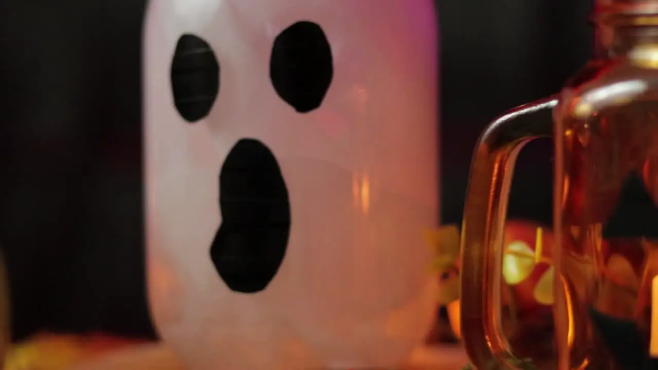 Halloween jars with monster faces Spooky crafts