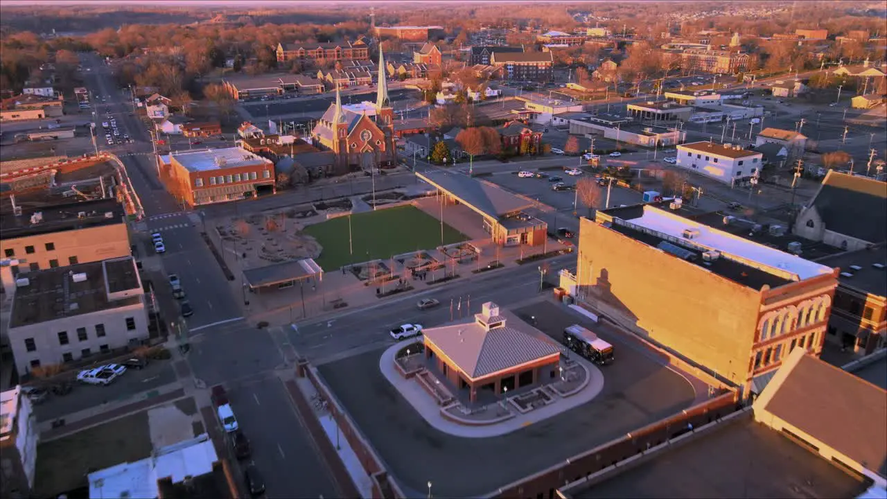 Downtown Clarksville Tennessee footage shot by drone