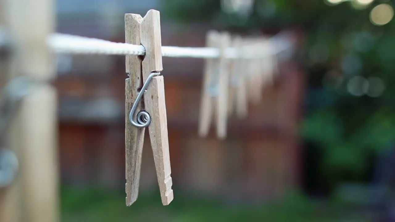 Clothes Pin on a Laundry Line