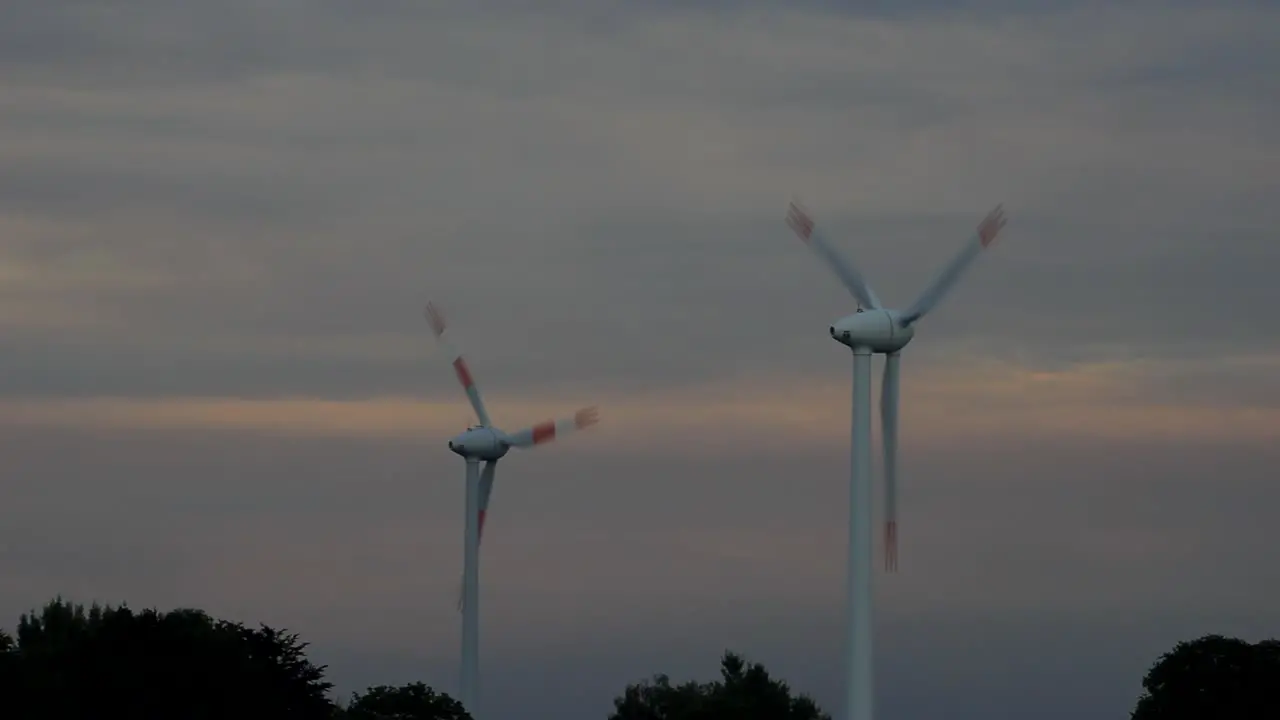 Wind Turbines at Dusk