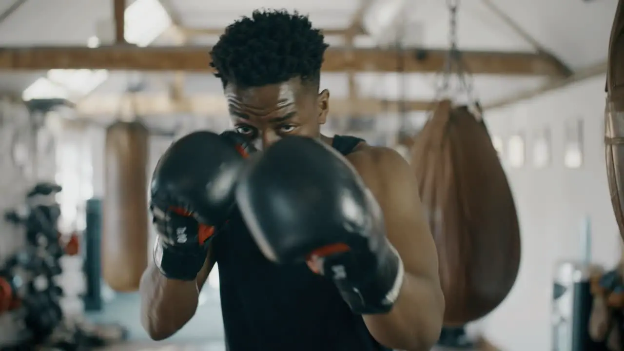 Boxer Punching Towards Camera