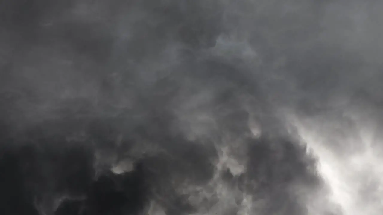 weather changes inside dark clouds accompanied by lightning in storms