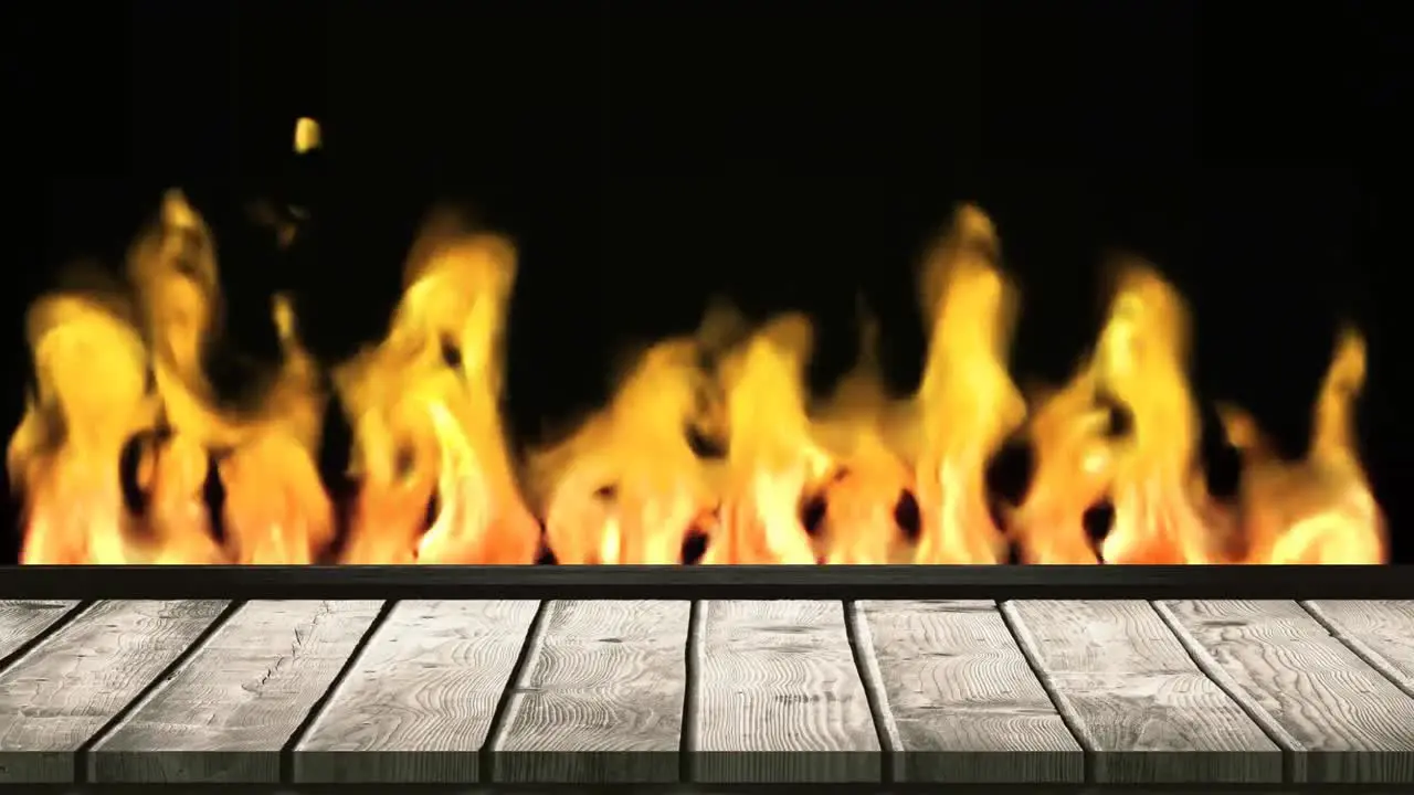 Fire burning