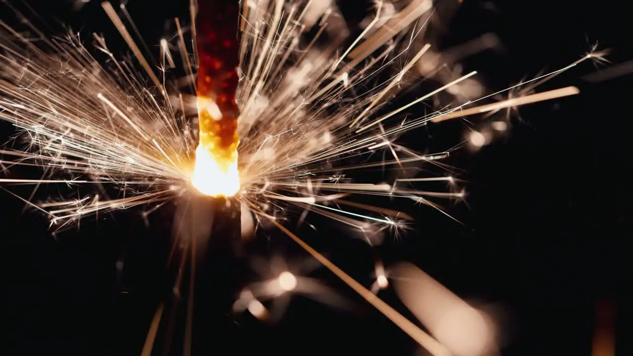 Close-up of burning sparkler