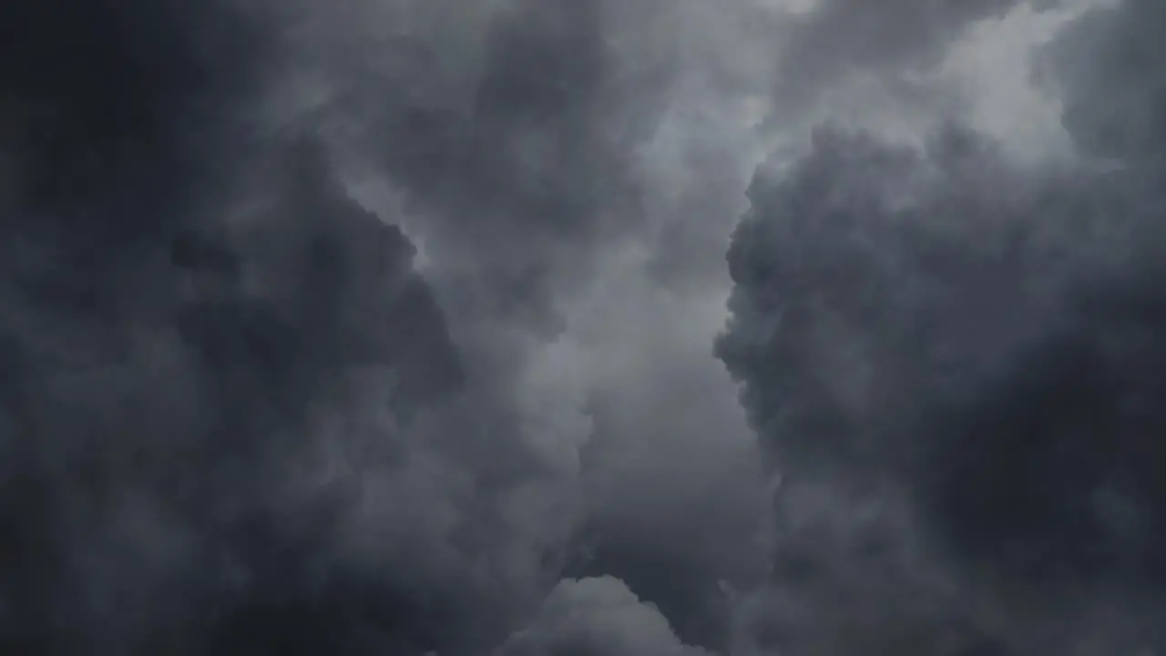 Lightning Strike in a thunderstorm dark sky