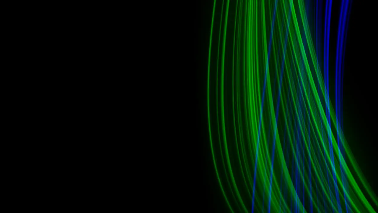 Looping animation of blue and green light rays