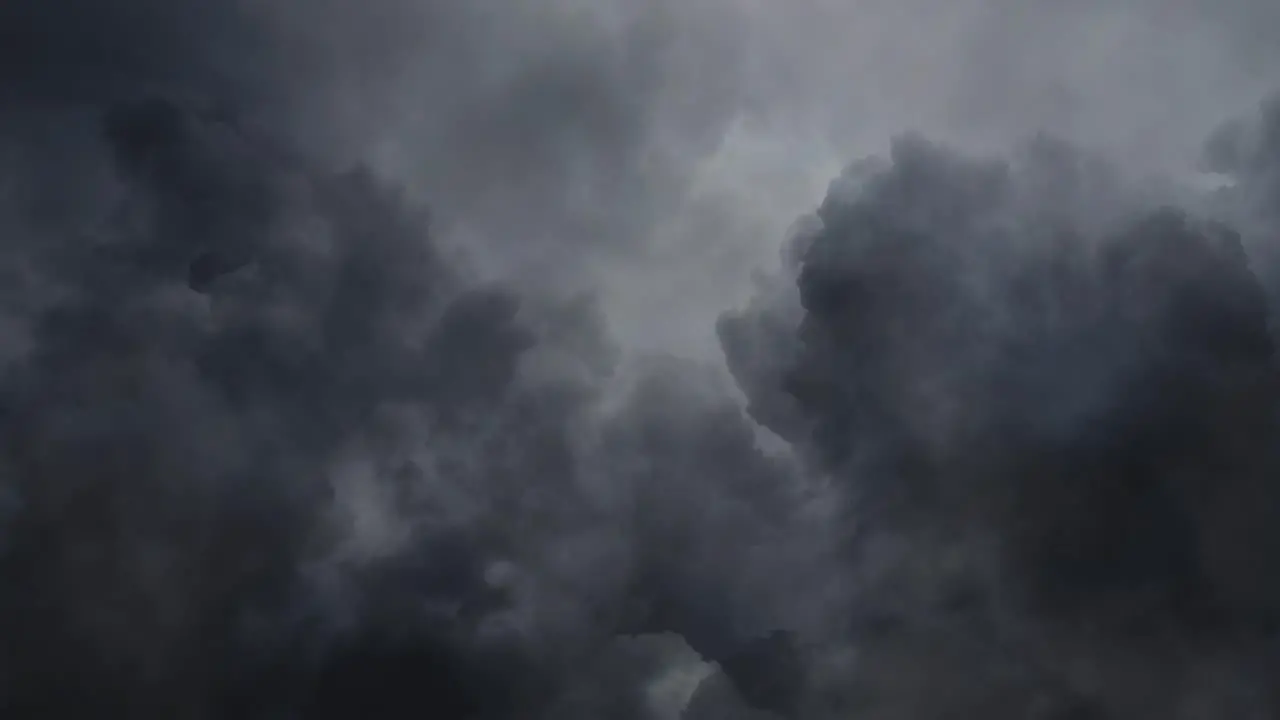 dark clouds and Lightning Strike in a thunderstorm