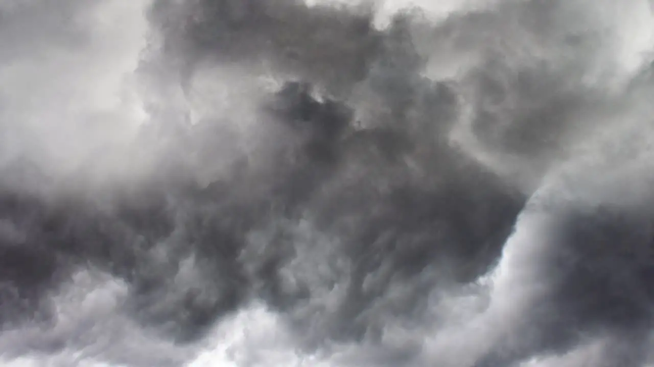 lightning strike in a storm between cumulonimbus clouds